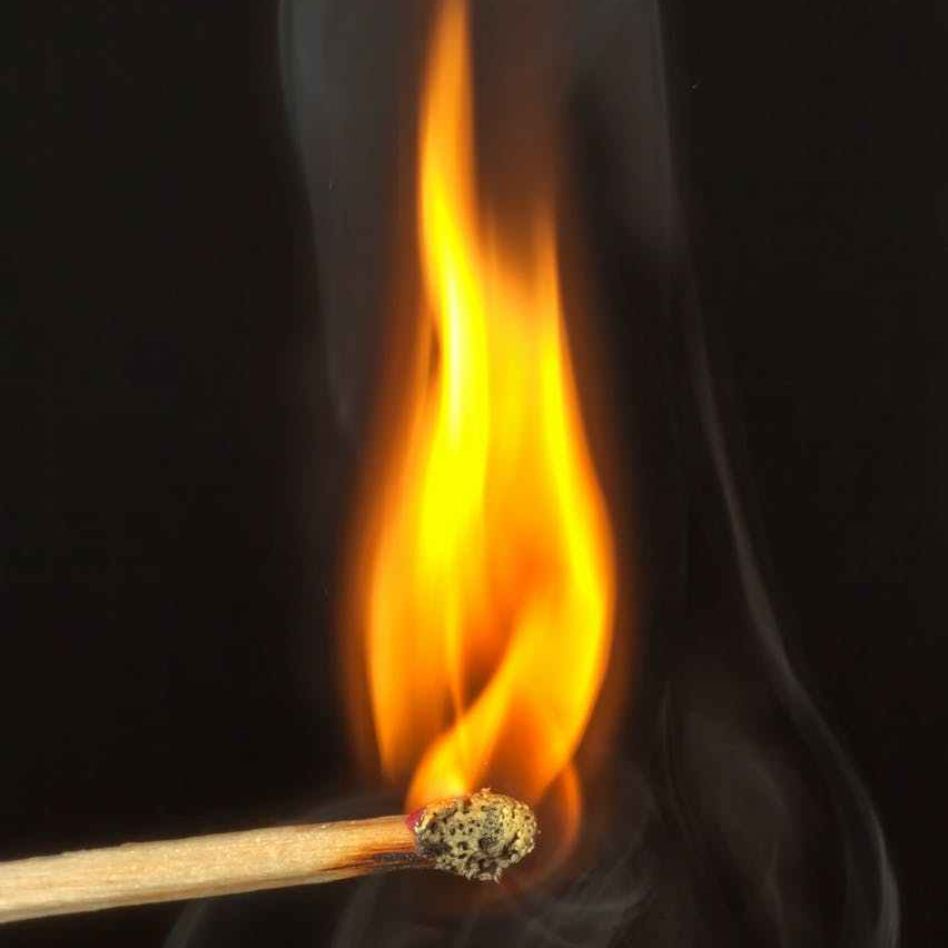 light yellow fire match